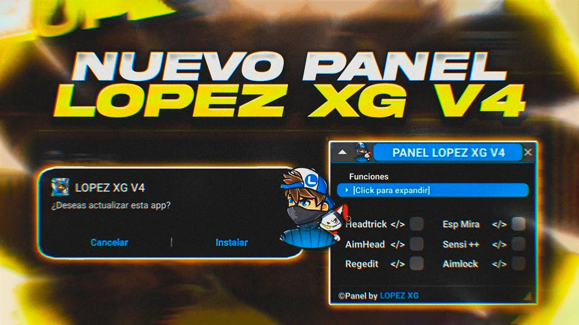 Descarga el Panel LOPEZ XG V6 para Potenciar tu cuenta de Free Fire