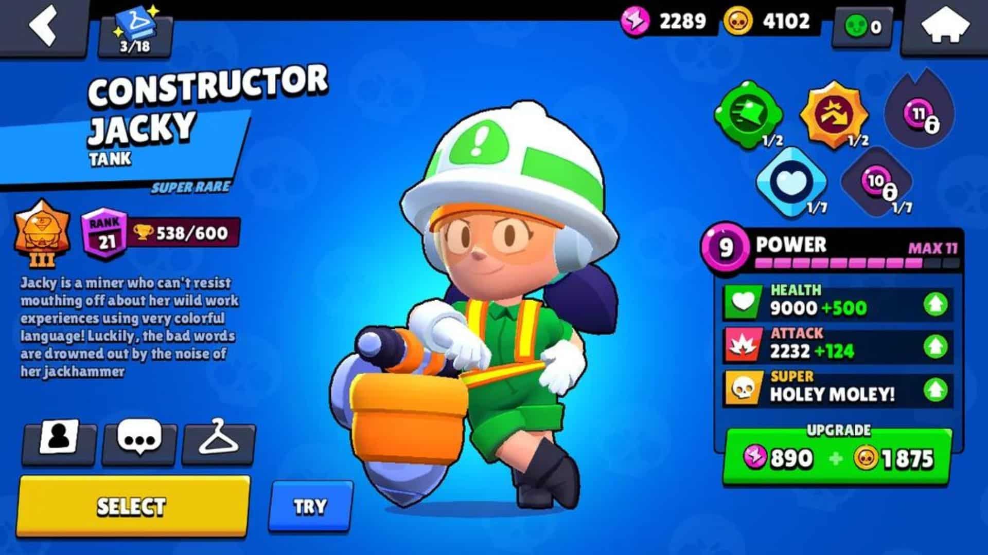 Cómo conseguir a Jacky en Brawl Stars
