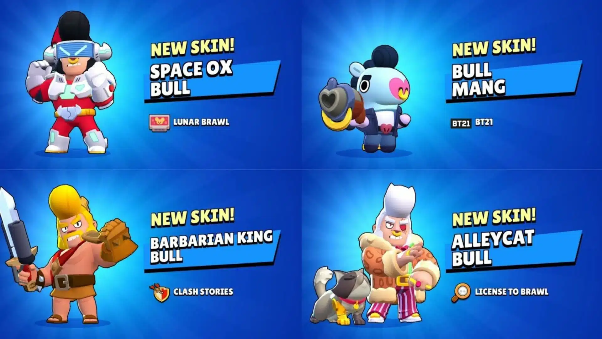 Todas las Skins de Bull en Brawl Stars