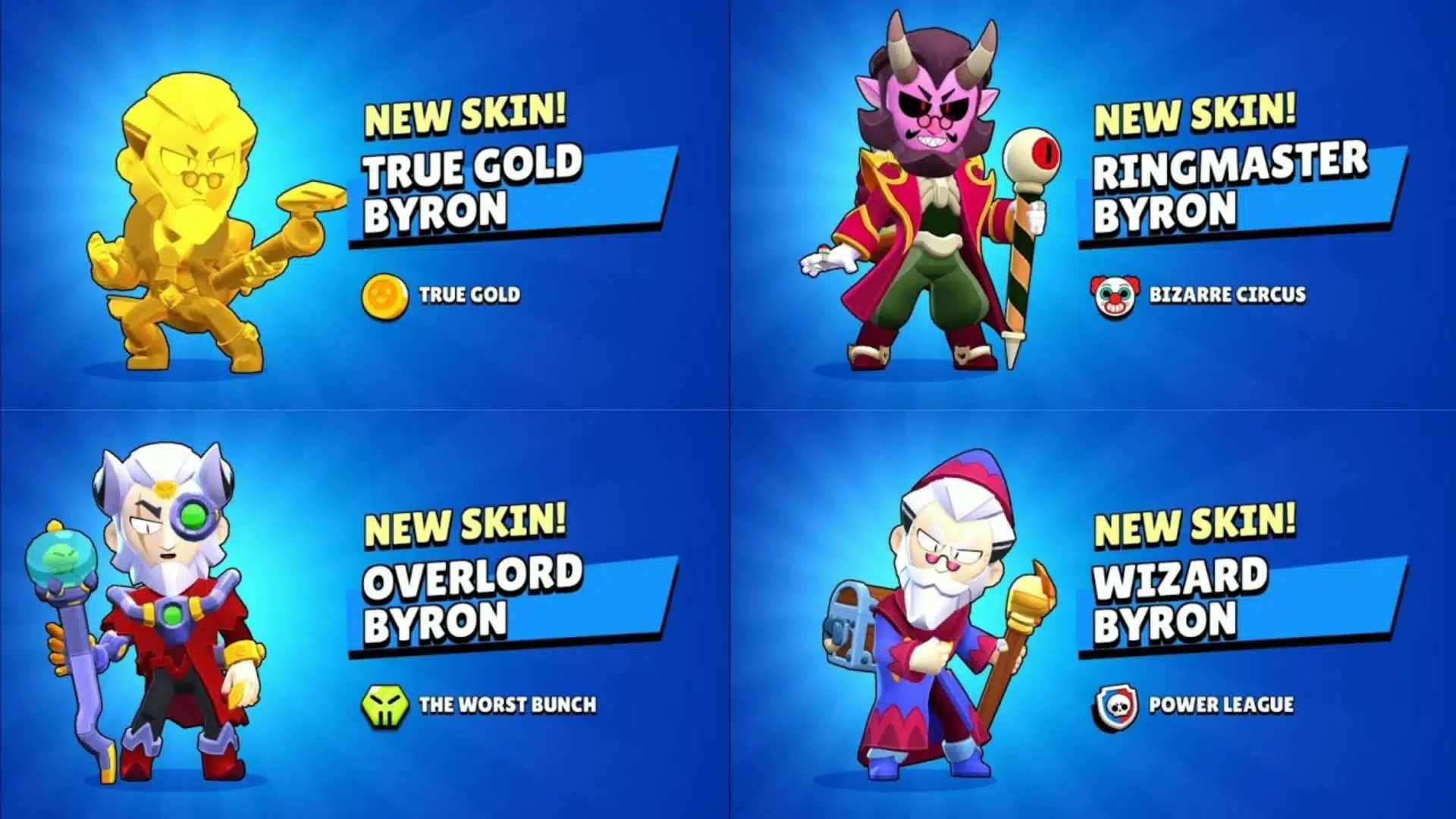 All Byron Skins in Brawl Stars