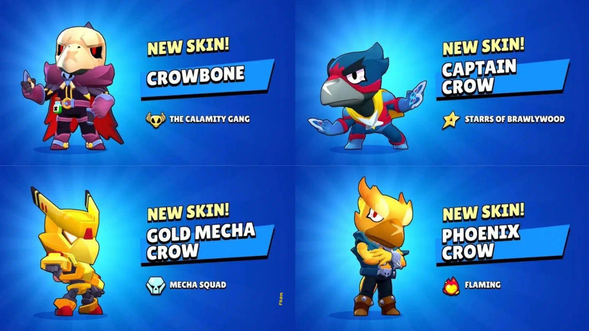 Jak Wygląda Crow Z Brawl Stars Todas las Skins de Crow en Brawl Stars