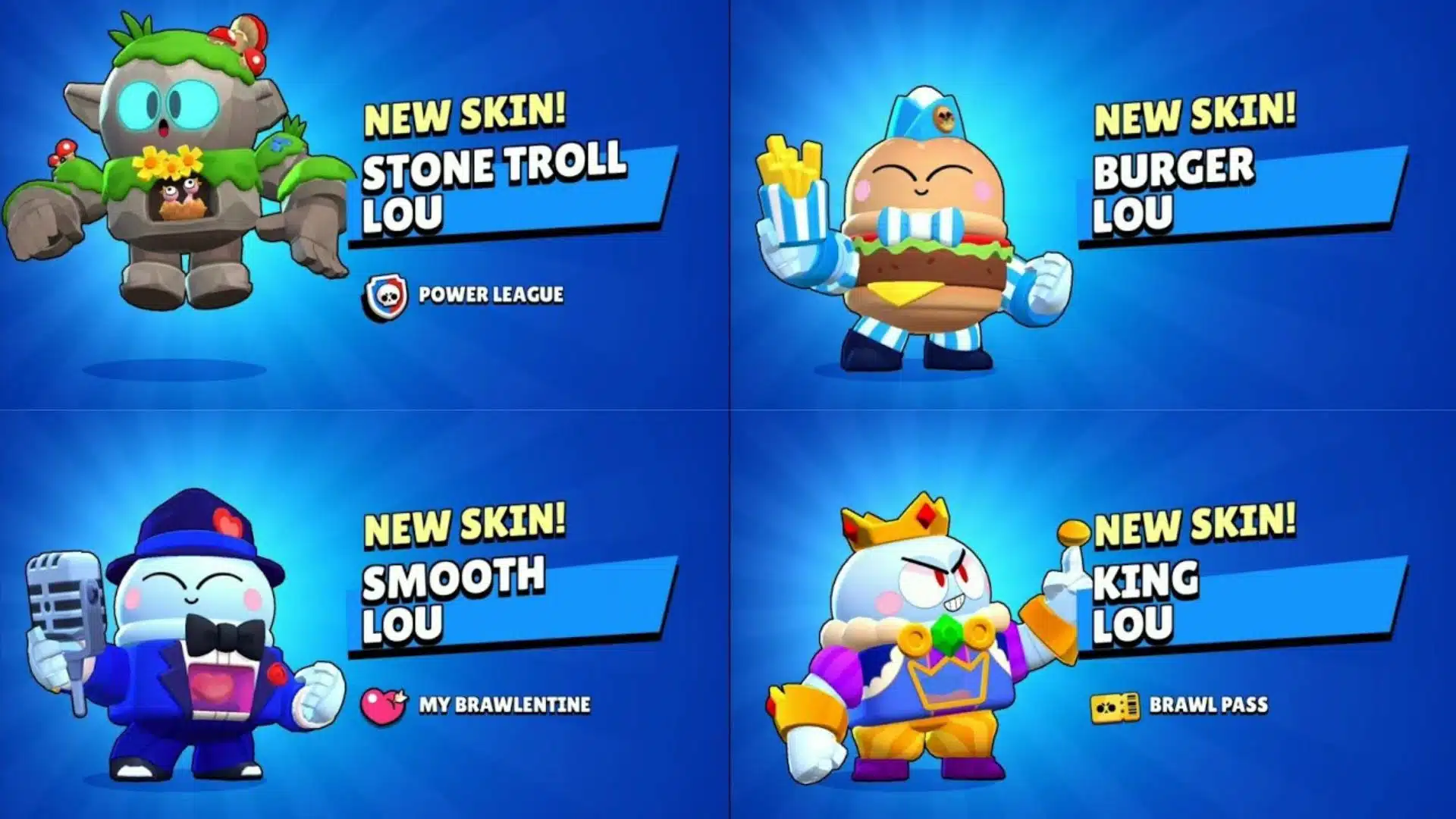 All Lou Skins in Brawl Stars