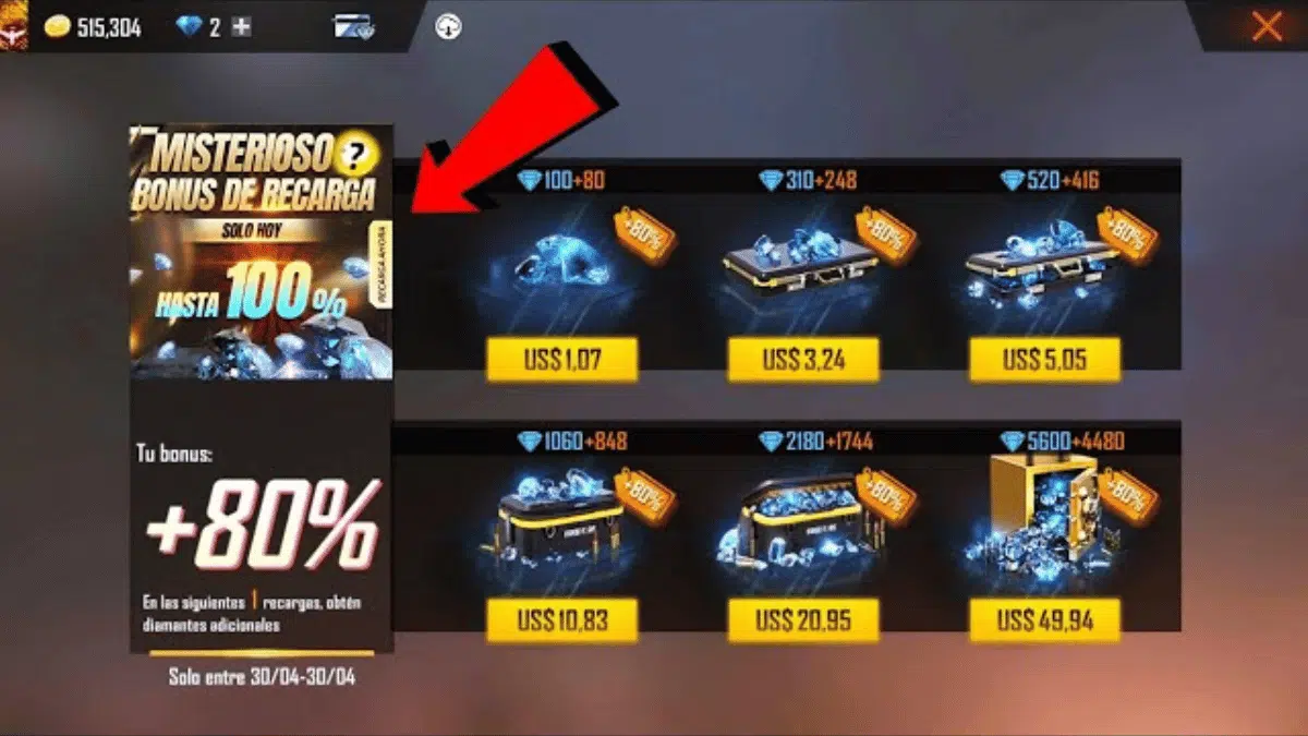 aplicación de free fire para recargar diamantes gratis